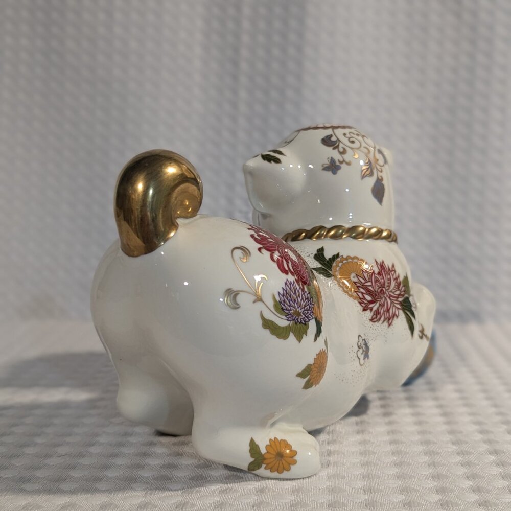 Franklim Mint "The Imperial Puppy of Satsuma" Hand Painted Fine Porcelain 1987 - Picture 6 of 11